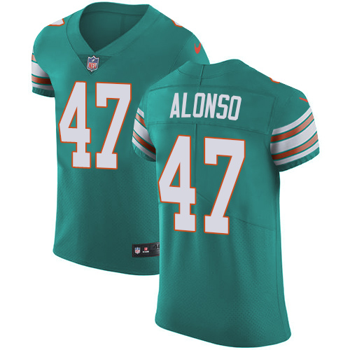 Nike Dolphins #47 Kiko Alonso Aqua Green Alternate Men's Stitched NFL Vapor Untouchable Elite Jersey - Click Image to Close